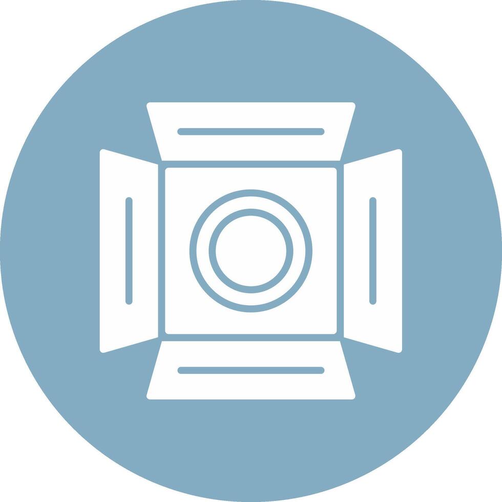 Spotlight Glyph Multi Circle Icon vector