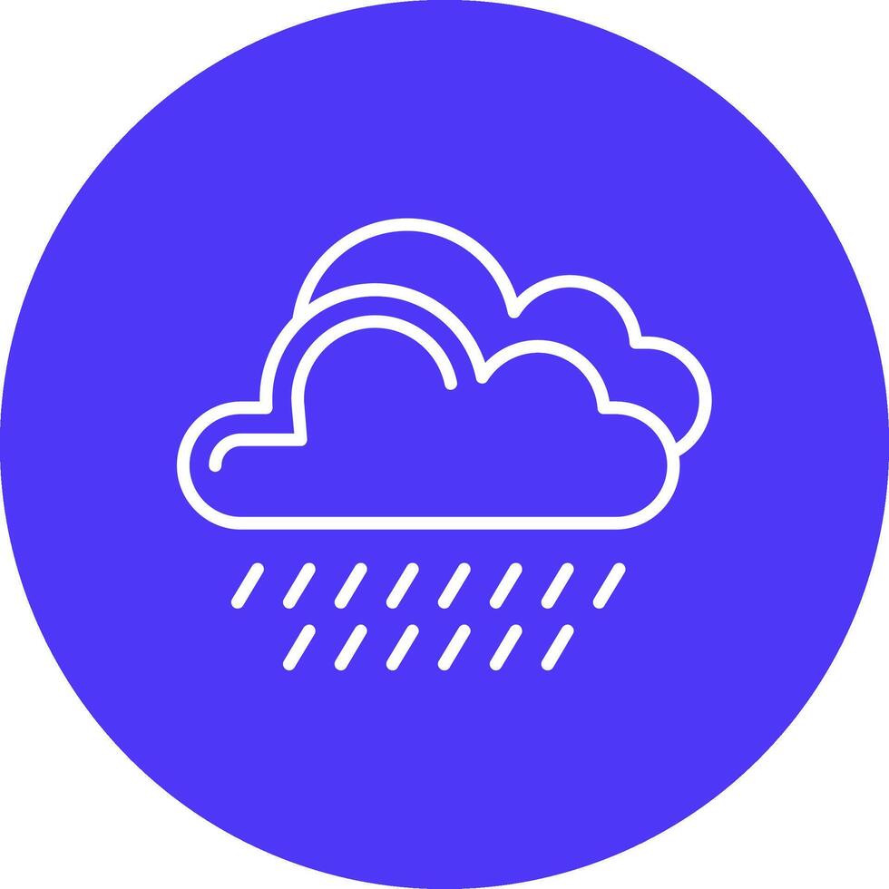 Rain Line Multi Circle Icon vector