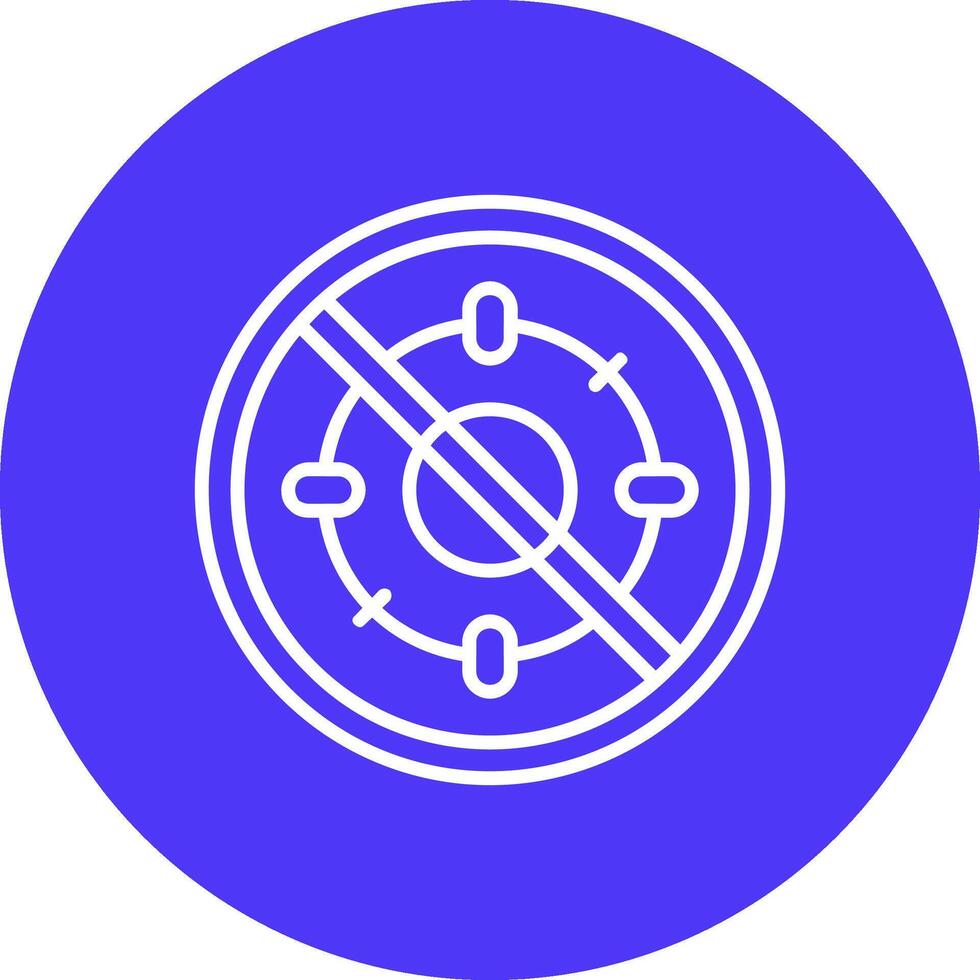 Prohibited Sign Line Multi Circle Icon vector