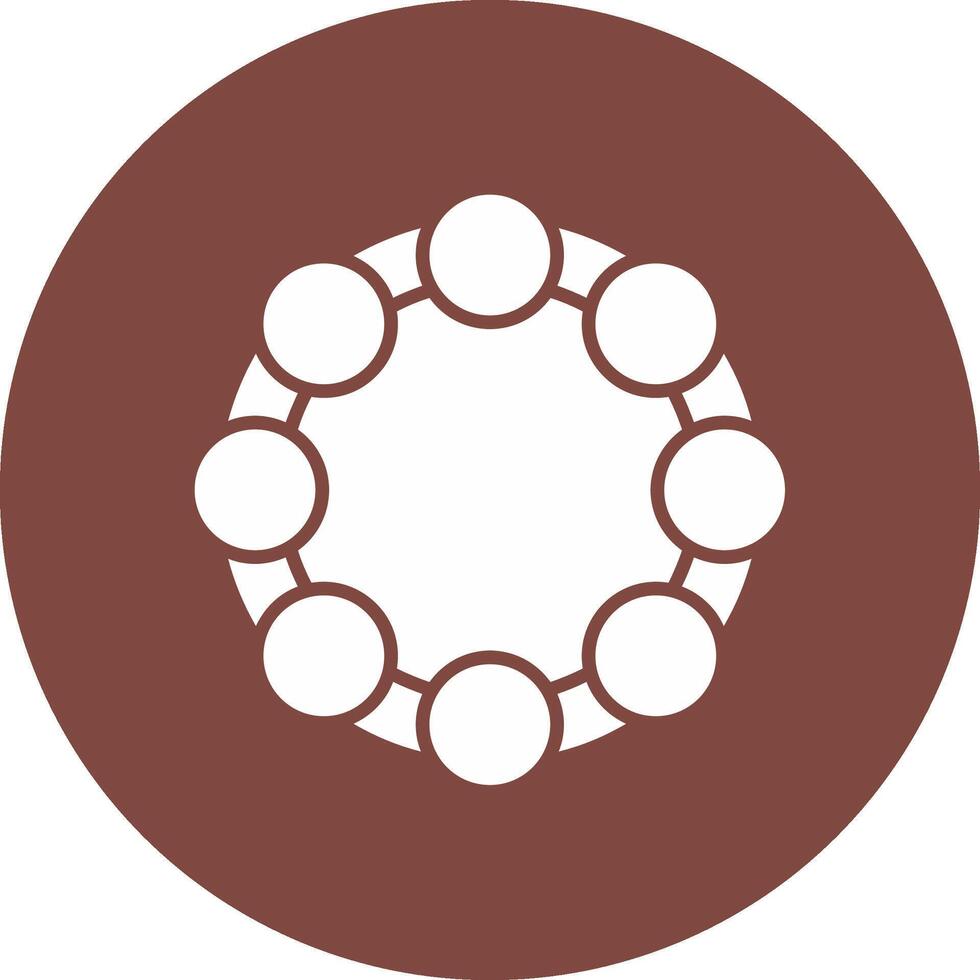 Tambourine Glyph Multi Circle Icon vector