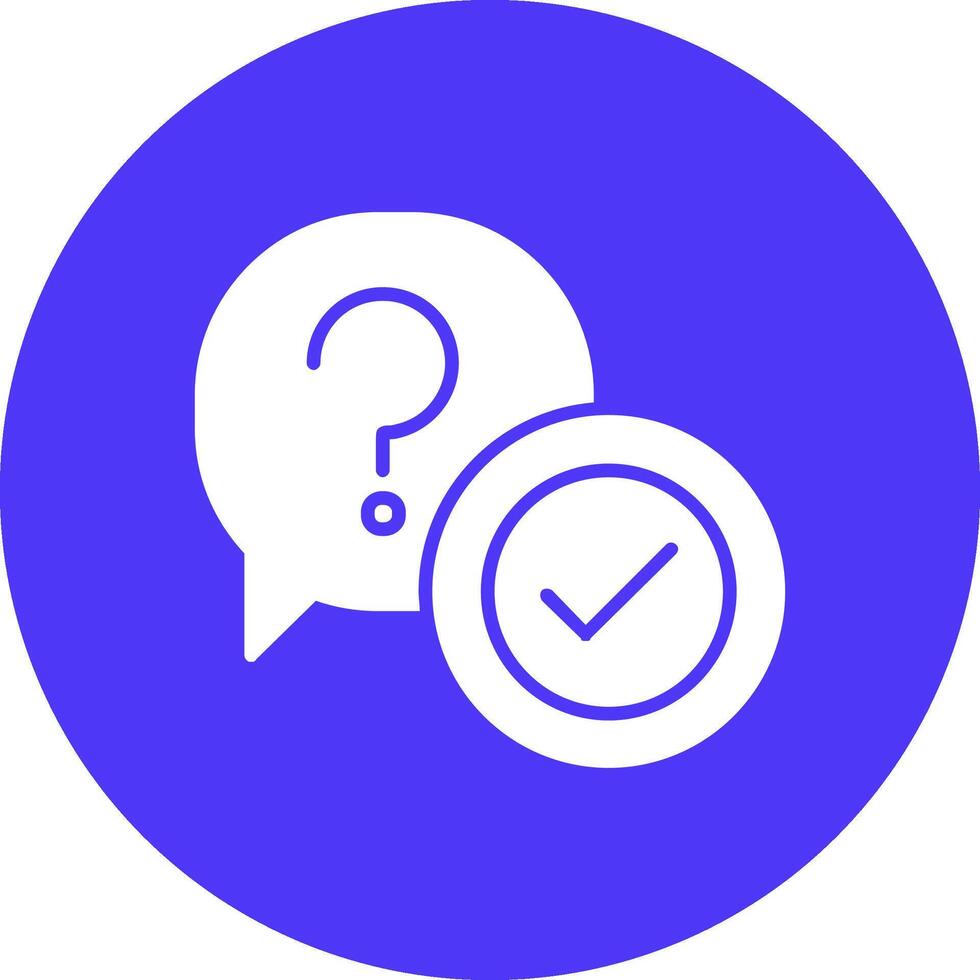Question Glyph Multi Circle Icon vector