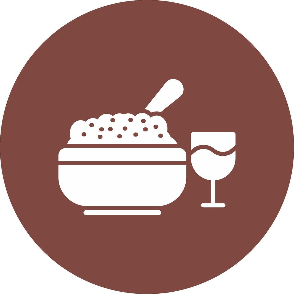 Iftar Glyph Multi Circle Icon vector