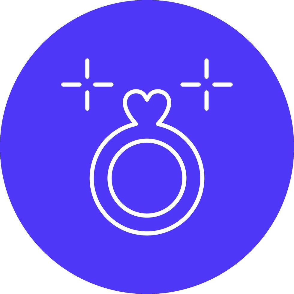 Wedding Ring Line Multi Circle Icon vector