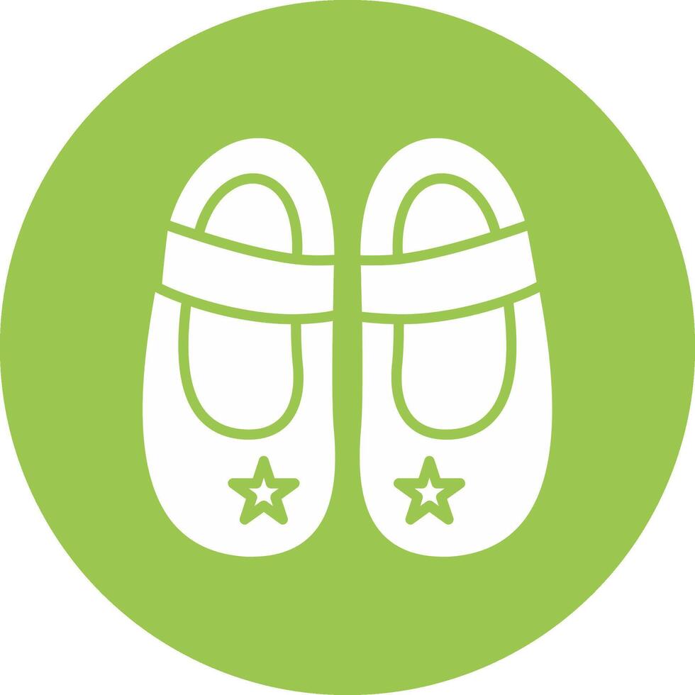 Baby Shoe Glyph Multi Circle Icon vector