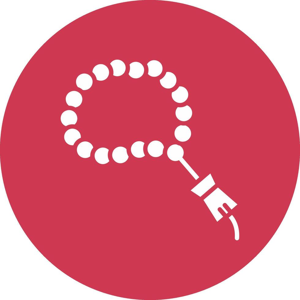 Tasbih Glyph Multi Circle Icon vector