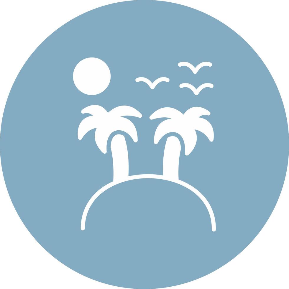 Island Glyph Multi Circle Icon vector