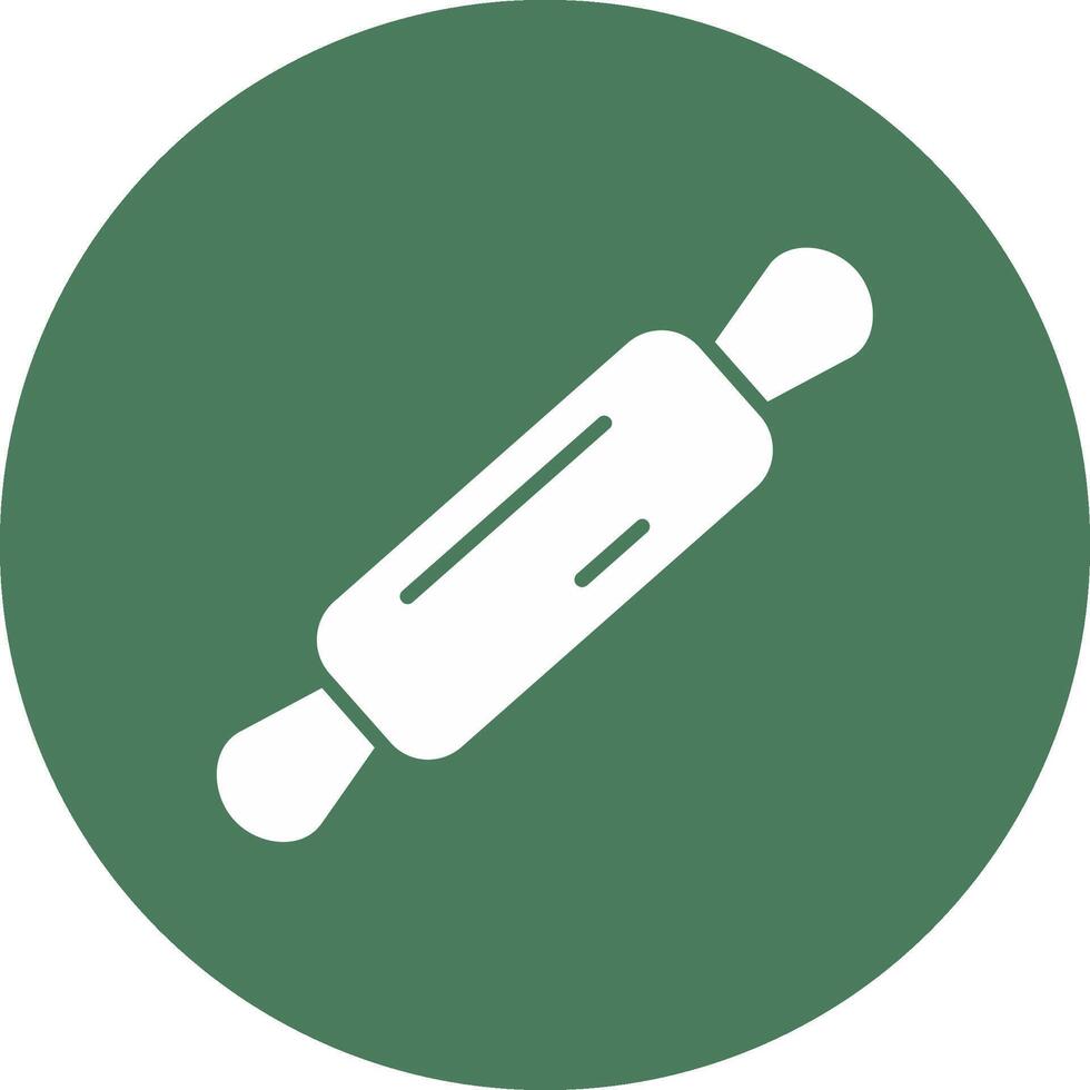 Rolling Pin Glyph Multi Circle Icon vector