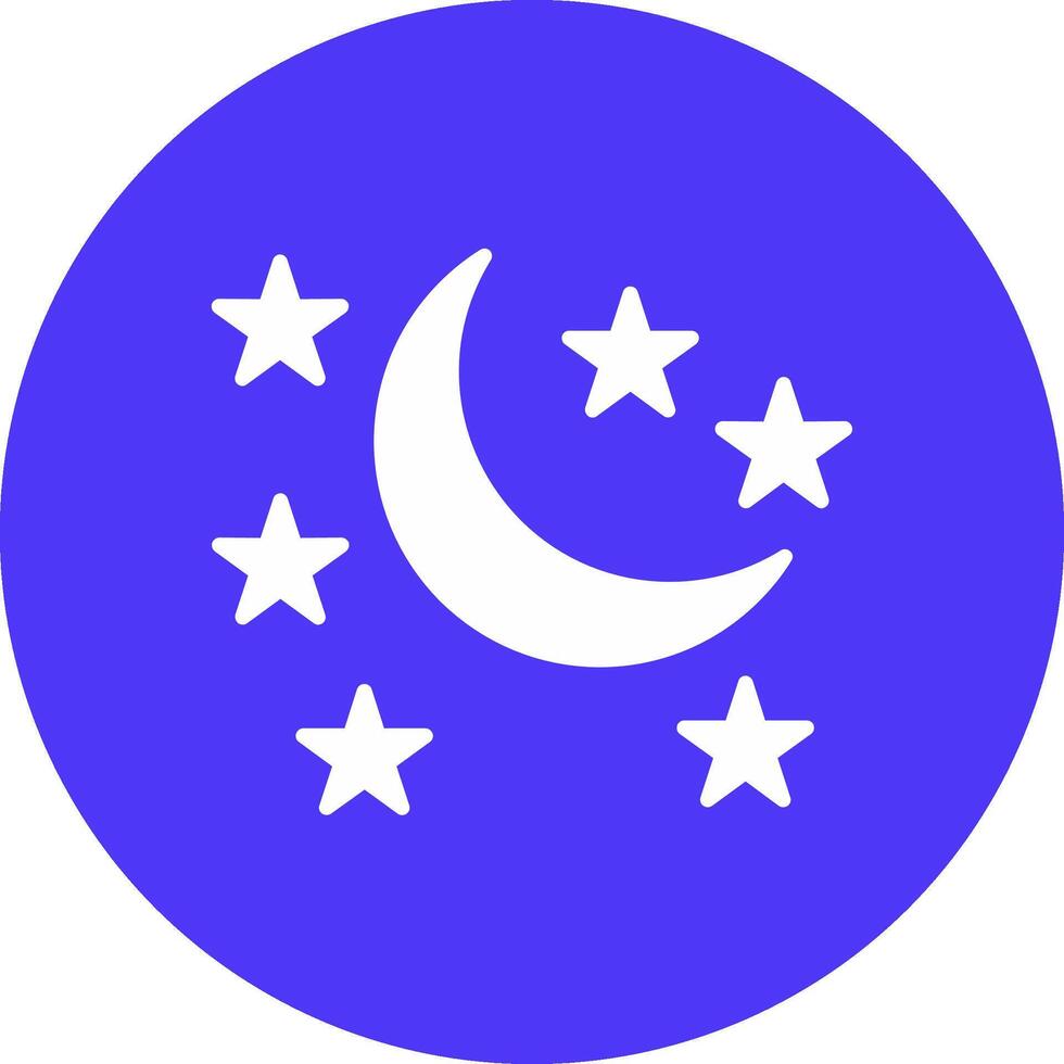Moon Glyph Multi Circle Icon vector