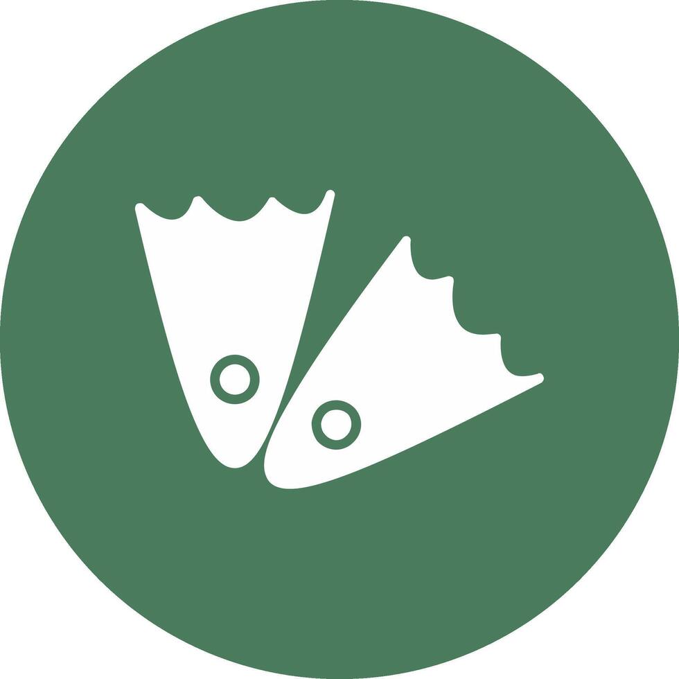 Fins Glyph Multi Circle Icon vector