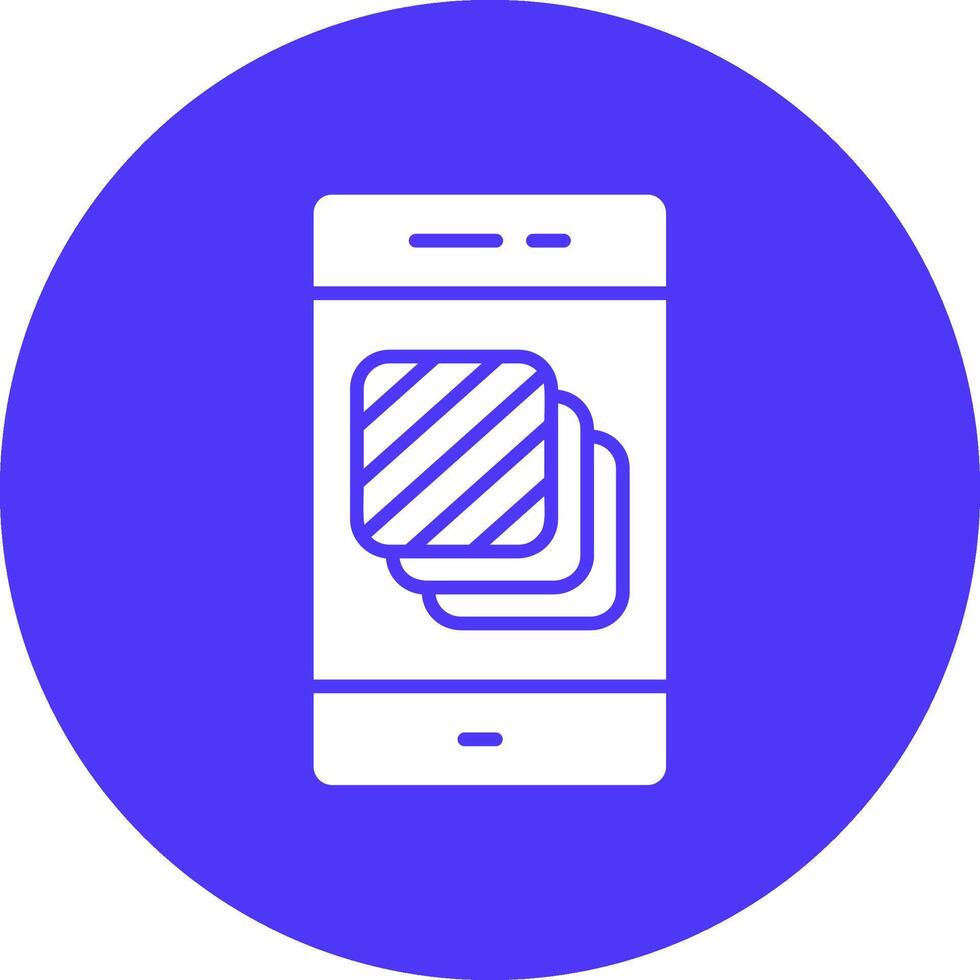 Layers Glyph Multi Circle Icon vector