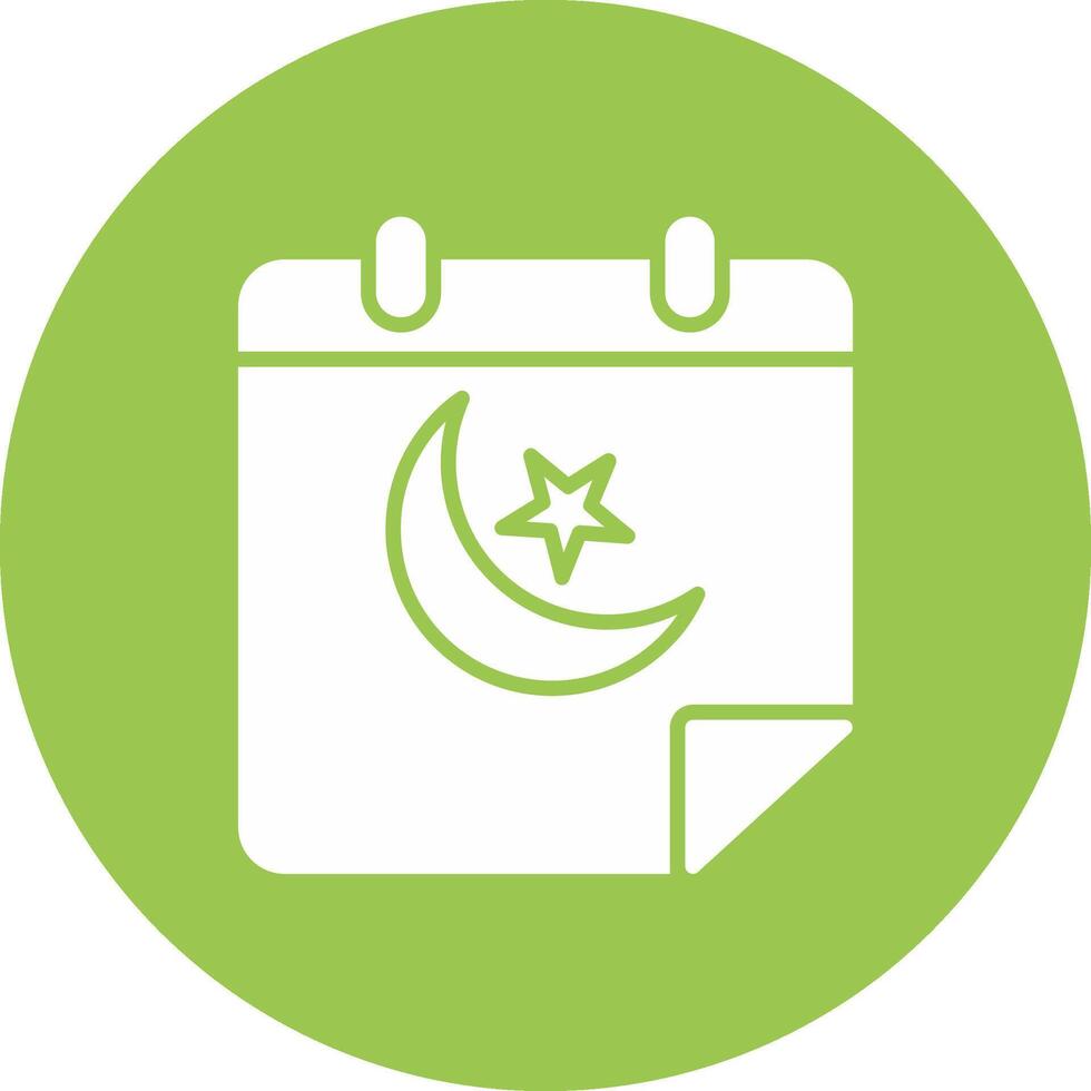 Calendar Glyph Multi Circle Icon vector