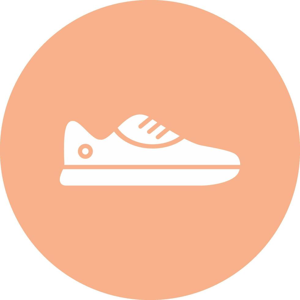 zapatilla de deporte glifo multi circulo icono vector