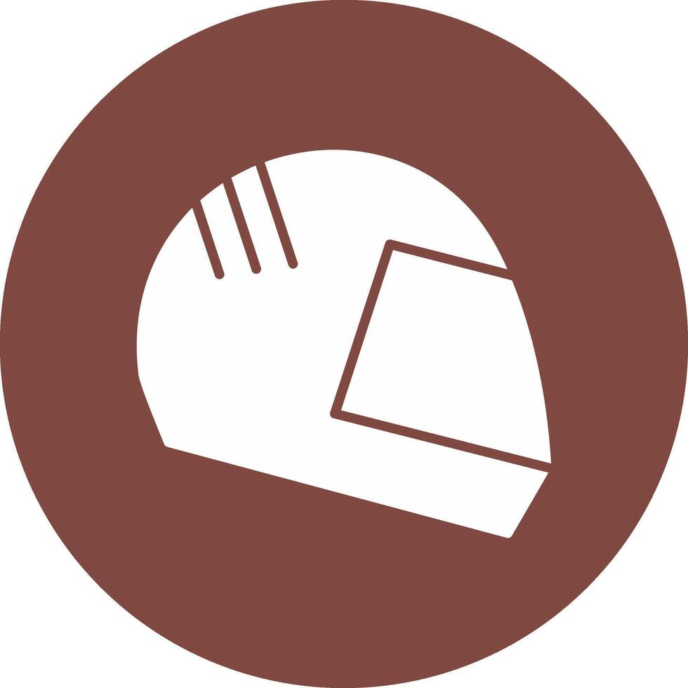 Bike Helmet Glyph Multi Circle Icon vector