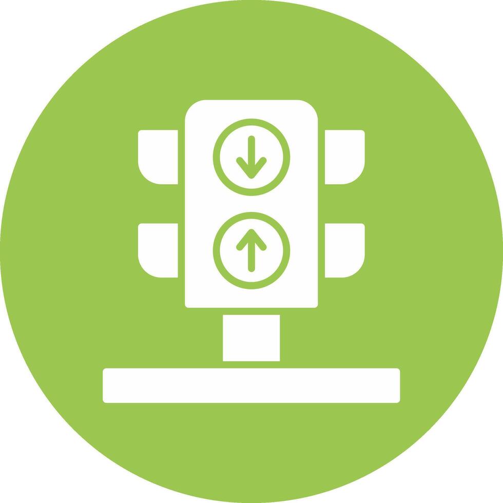 Traffic Light Glyph Multi Circle Icon vector