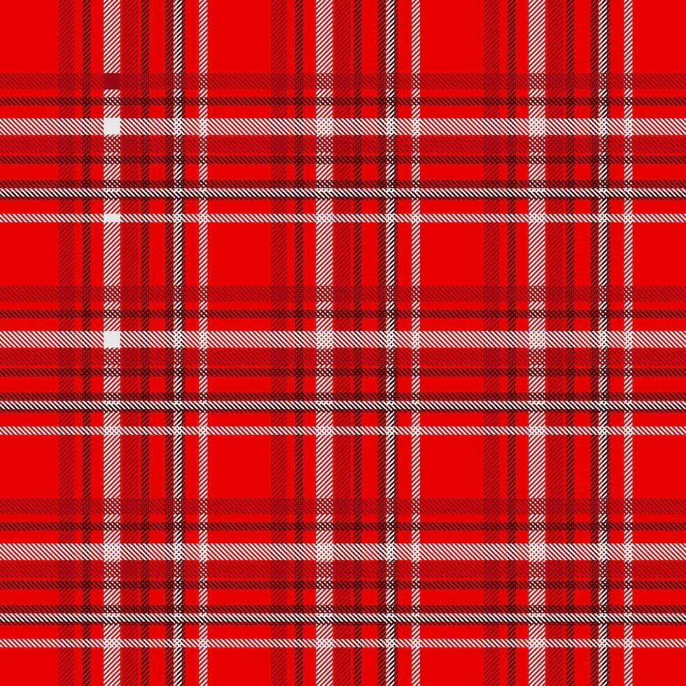Red Scottish Check soft design for prints. Repeated scottish flannel. Madras fabric. Softness wool patterned tuxtiles vector