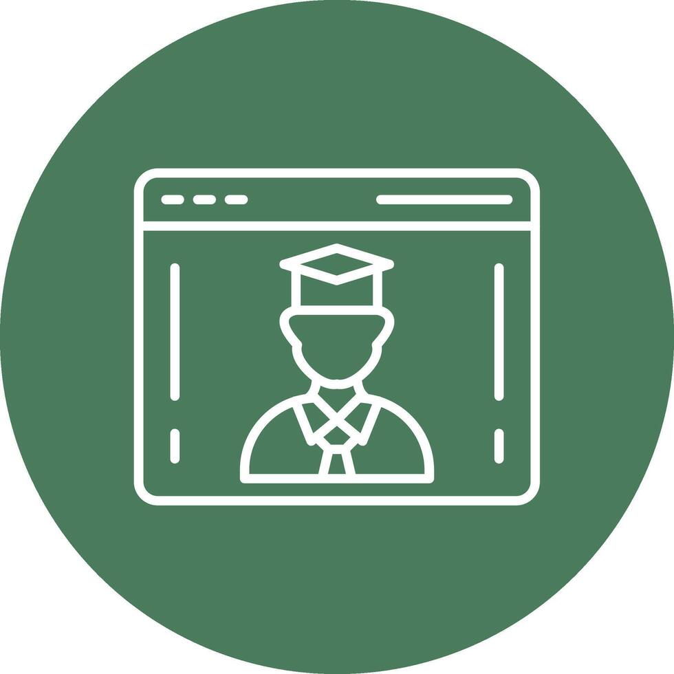 Student Line Multi Circle Icon vector