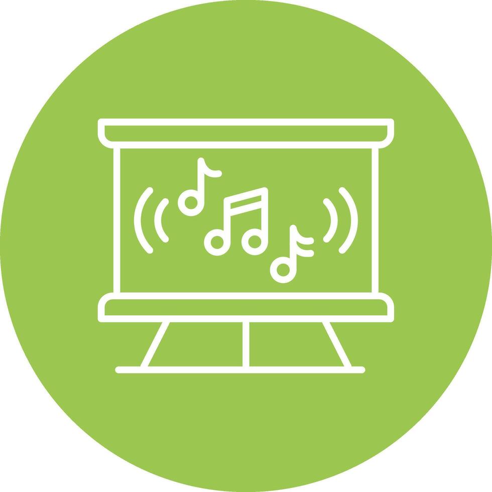 Music Class Line Multi Circle Icon vector