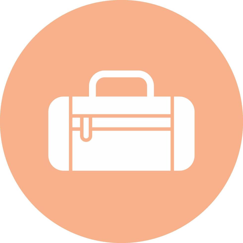 Duffle Bag Glyph Multi Circle Icon vector