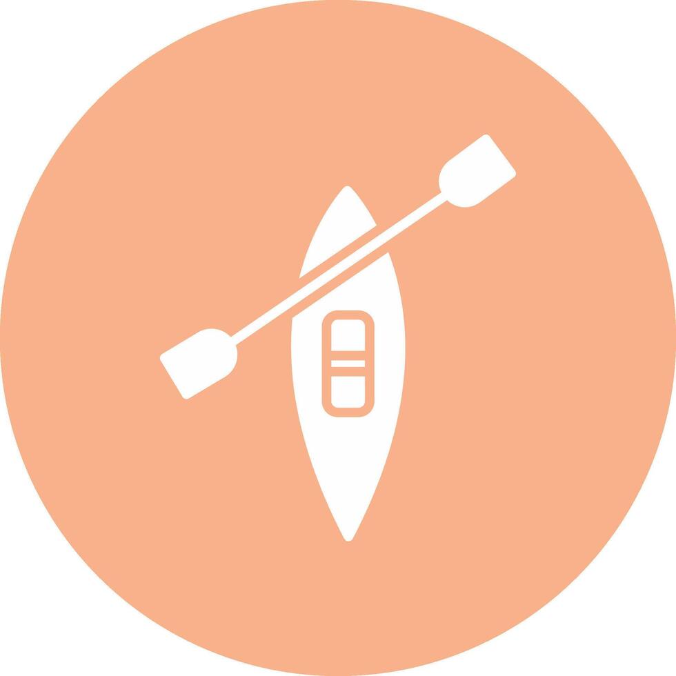 Canoe Glyph Multi Circle Icon vector