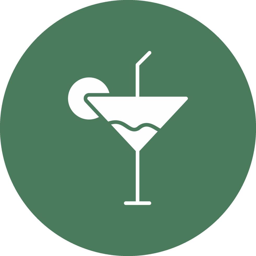 Cocktail Glyph Multi Circle Icon vector