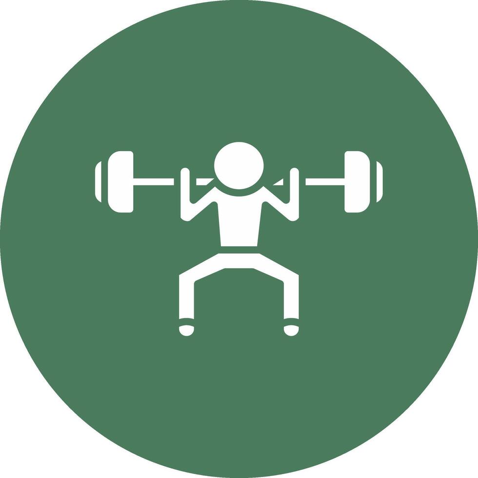 Weight Lifting Glyph Multi Circle Icon vector