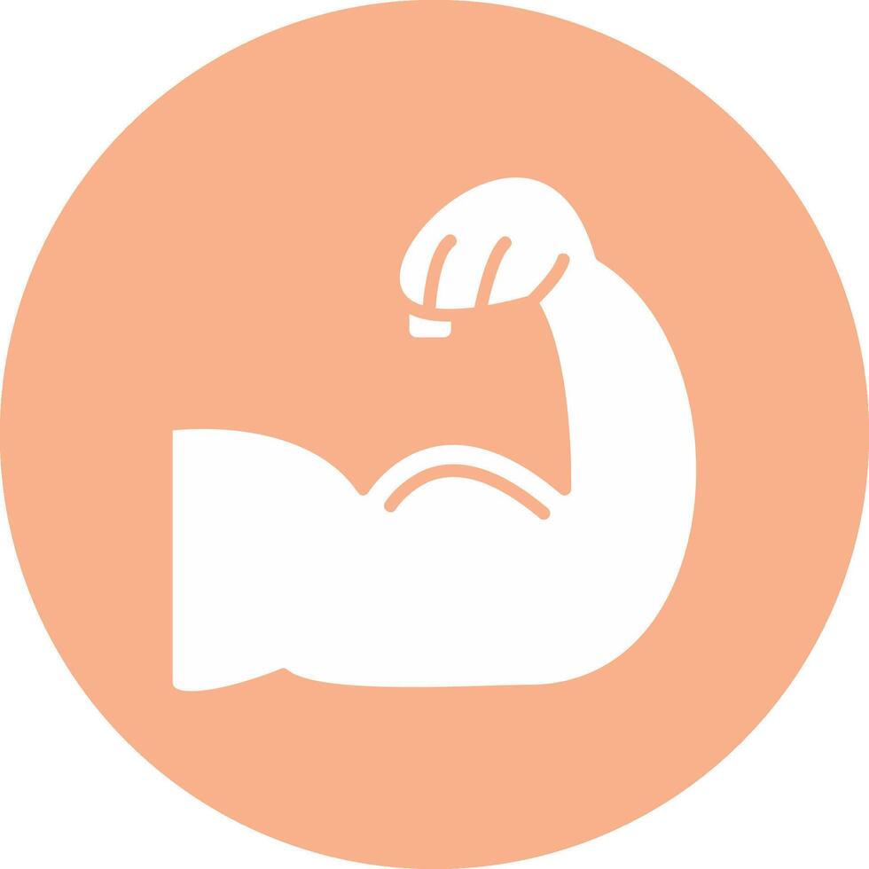 Body Builder Glyph Multi Circle Icon vector