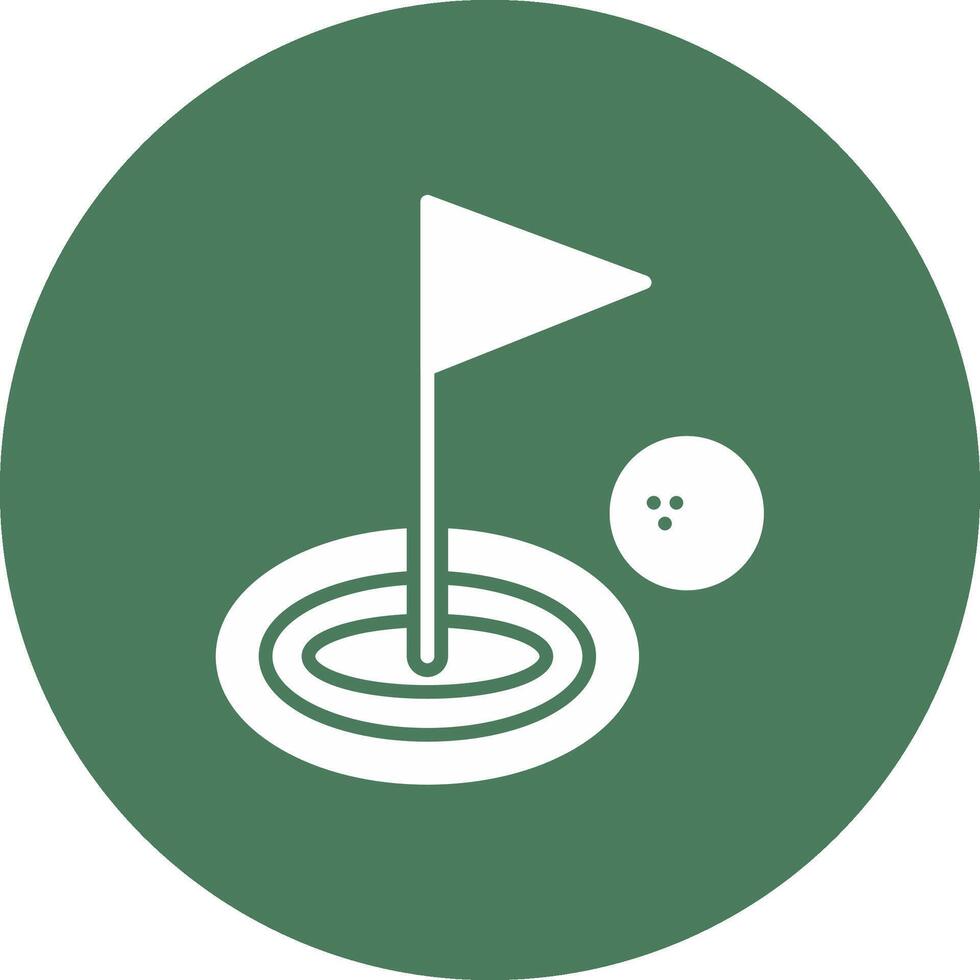 Golf Glyph Multi Circle Icon vector