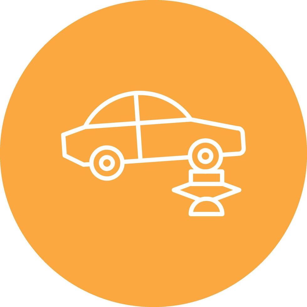 Car Jack Line Multi Circle Icon vector