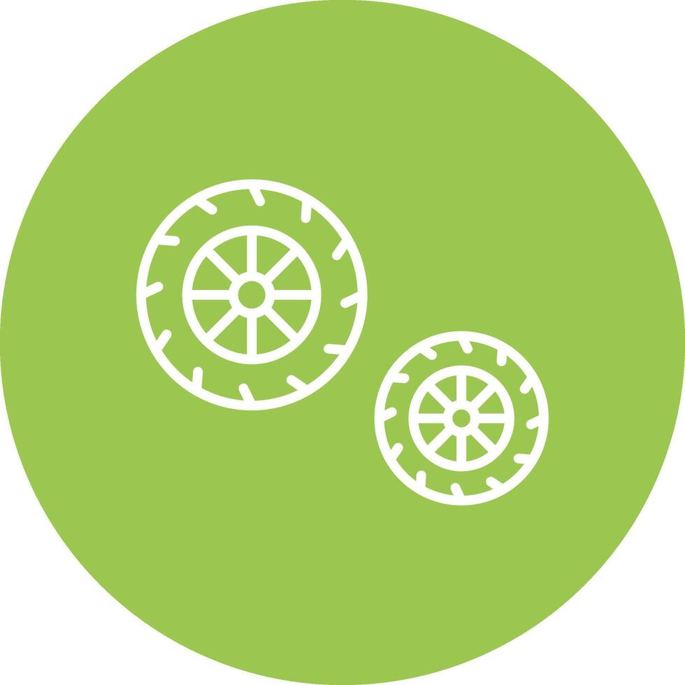 Tires Line Multi Circle Icon vector