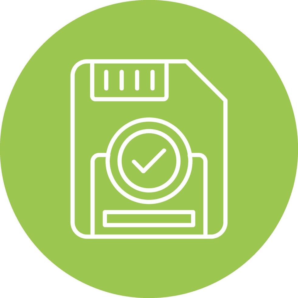 Disk Line Multi Circle Icon vector