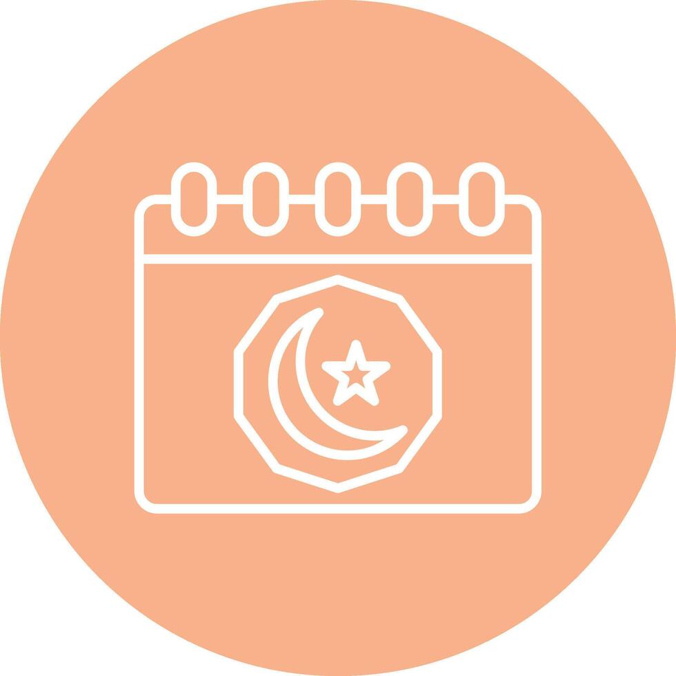 Ramadan Day Line Multi Circle Icon vector
