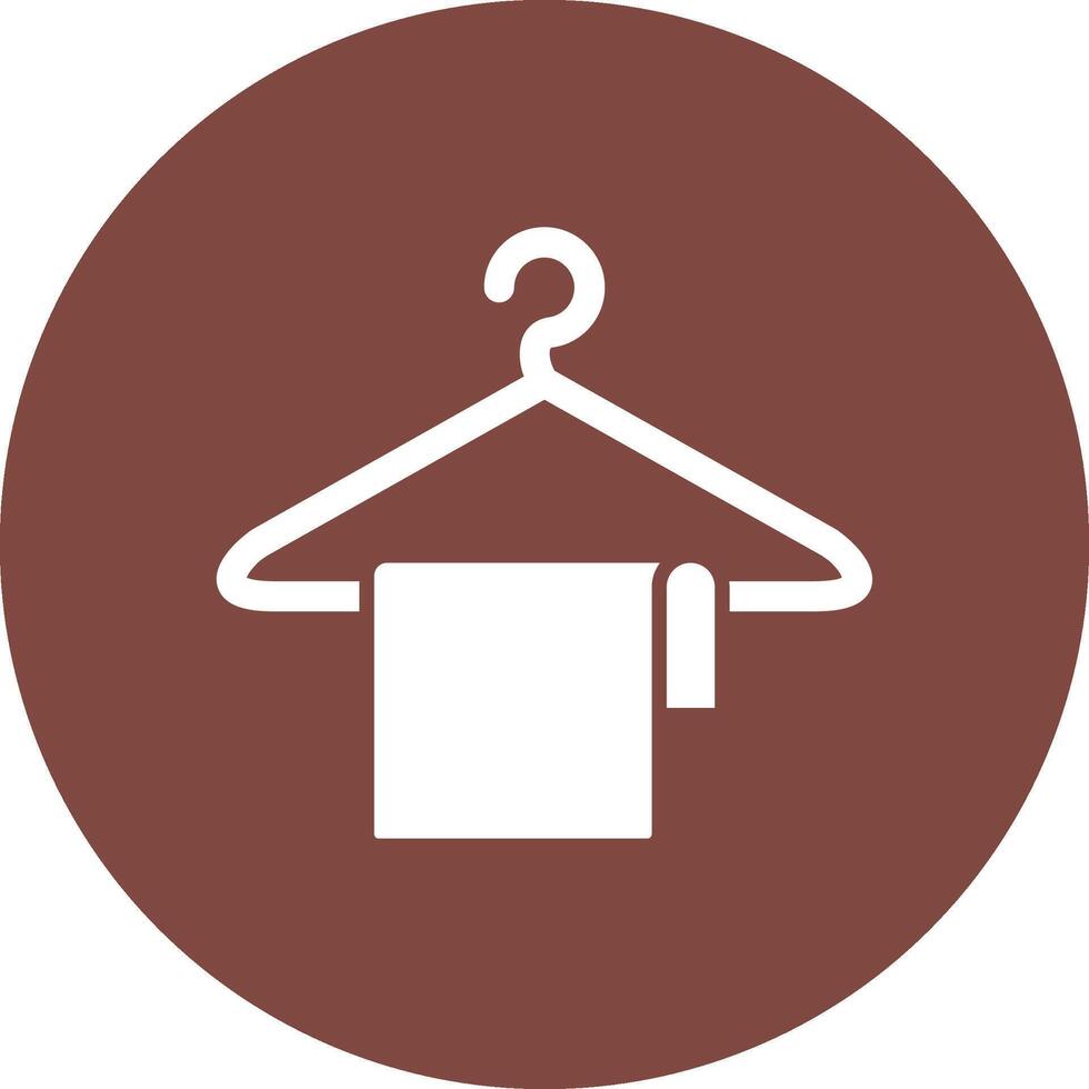 Clothes Hanger Glyph Multi Circle Icon vector
