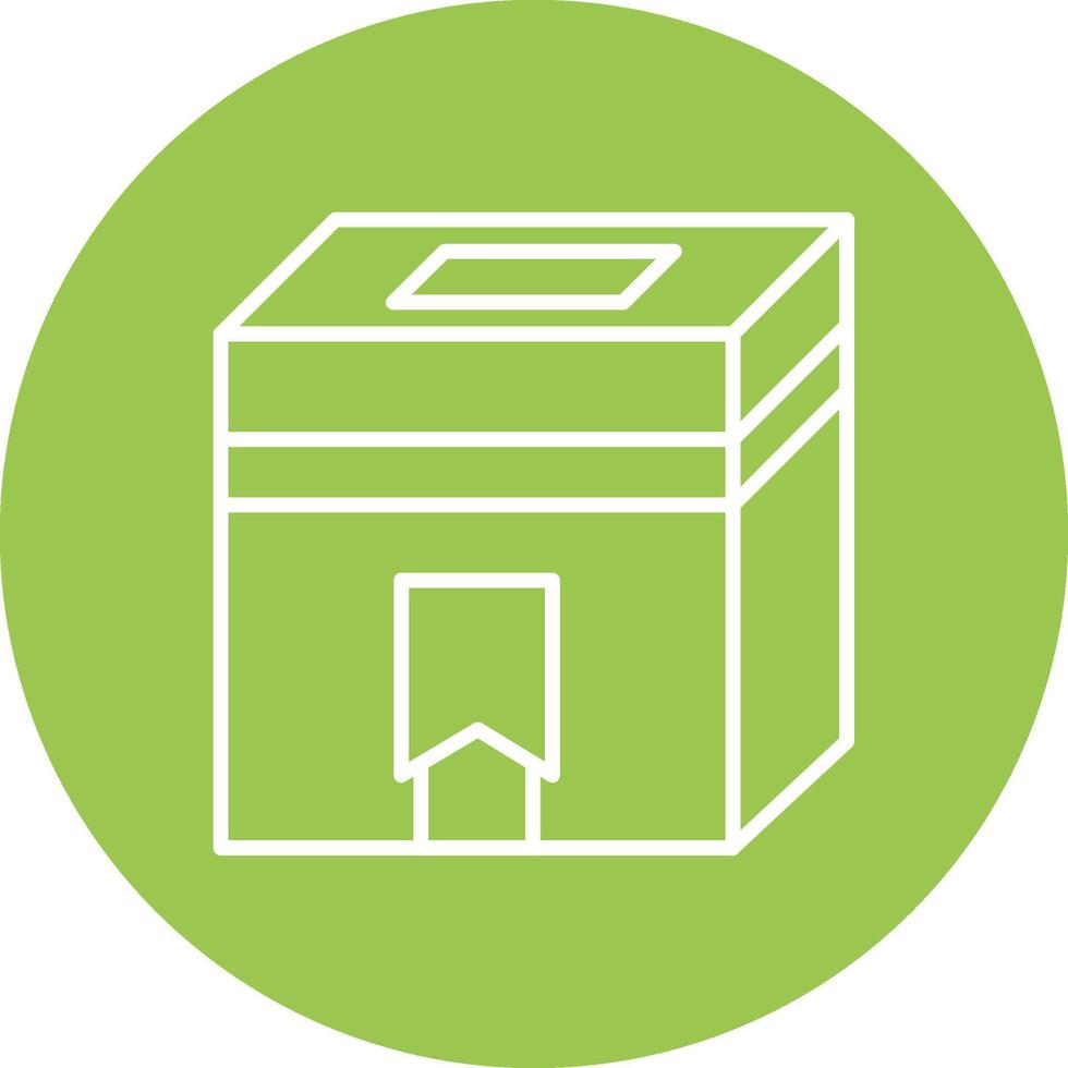 Kaaba Line Multi Circle Icon vector
