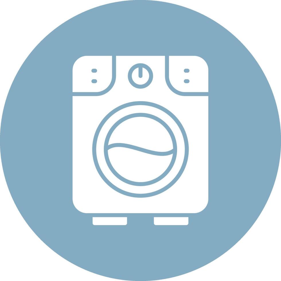 Washing Machine Glyph Multi Circle Icon vector