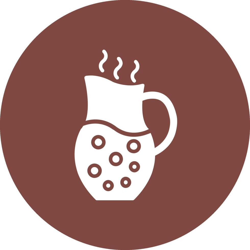 Jug Glyph Multi Circle Icon vector