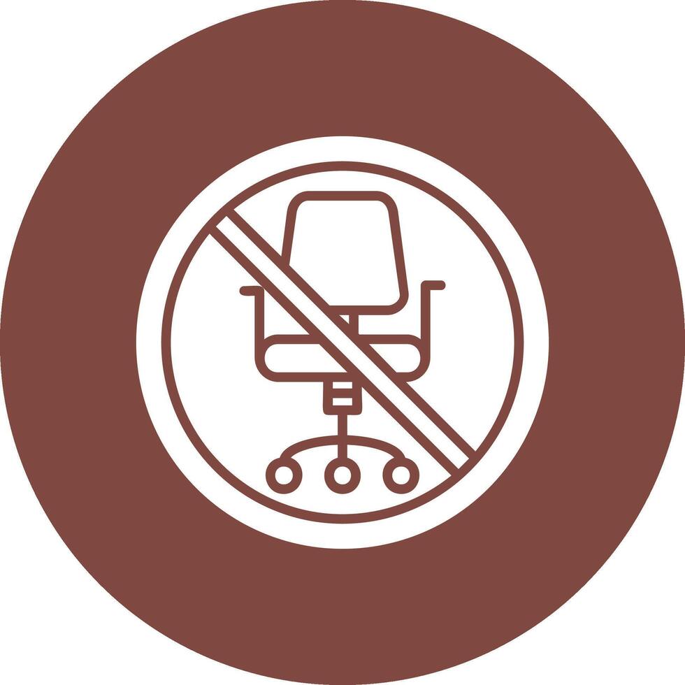Prohibited Sign Glyph Multi Circle Icon vector