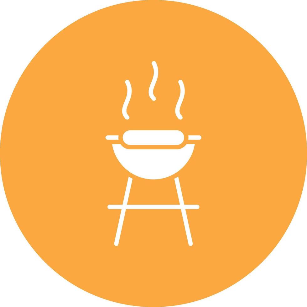 Bbq Glyph Multi Circle Icon vector