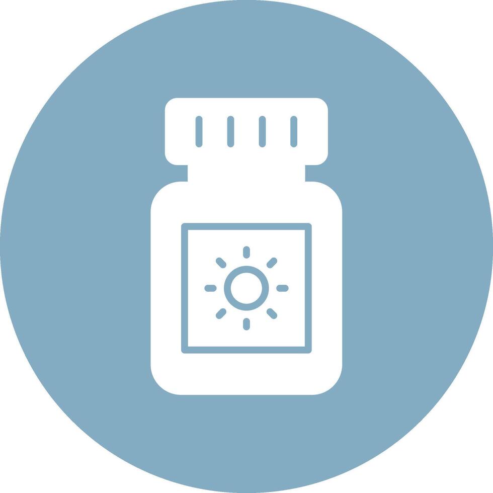 Sun Block Glyph Multi Circle Icon vector