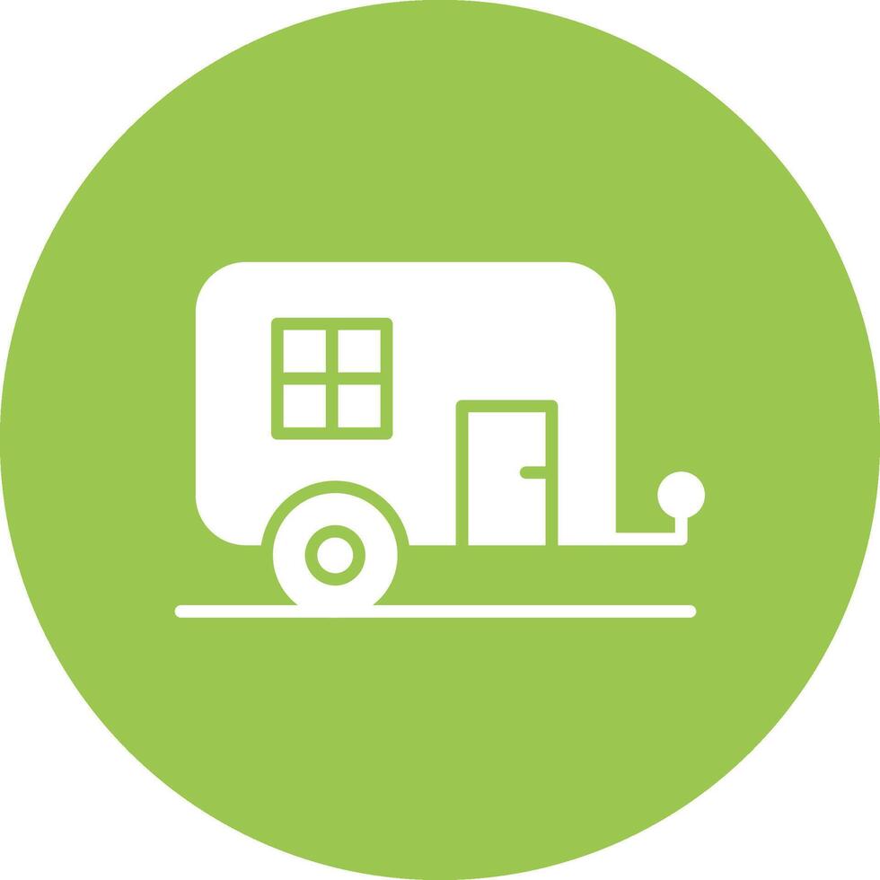 Caravan Glyph Multi Circle Icon vector