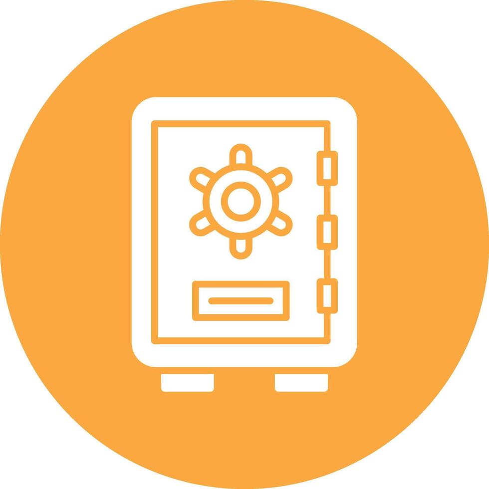 Safety Box Glyph Multi Circle Icon vector