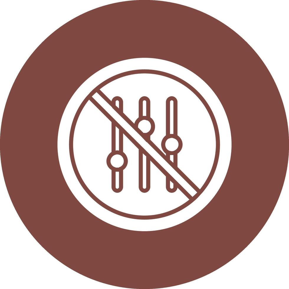 Mute Glyph Multi Circle Icon vector