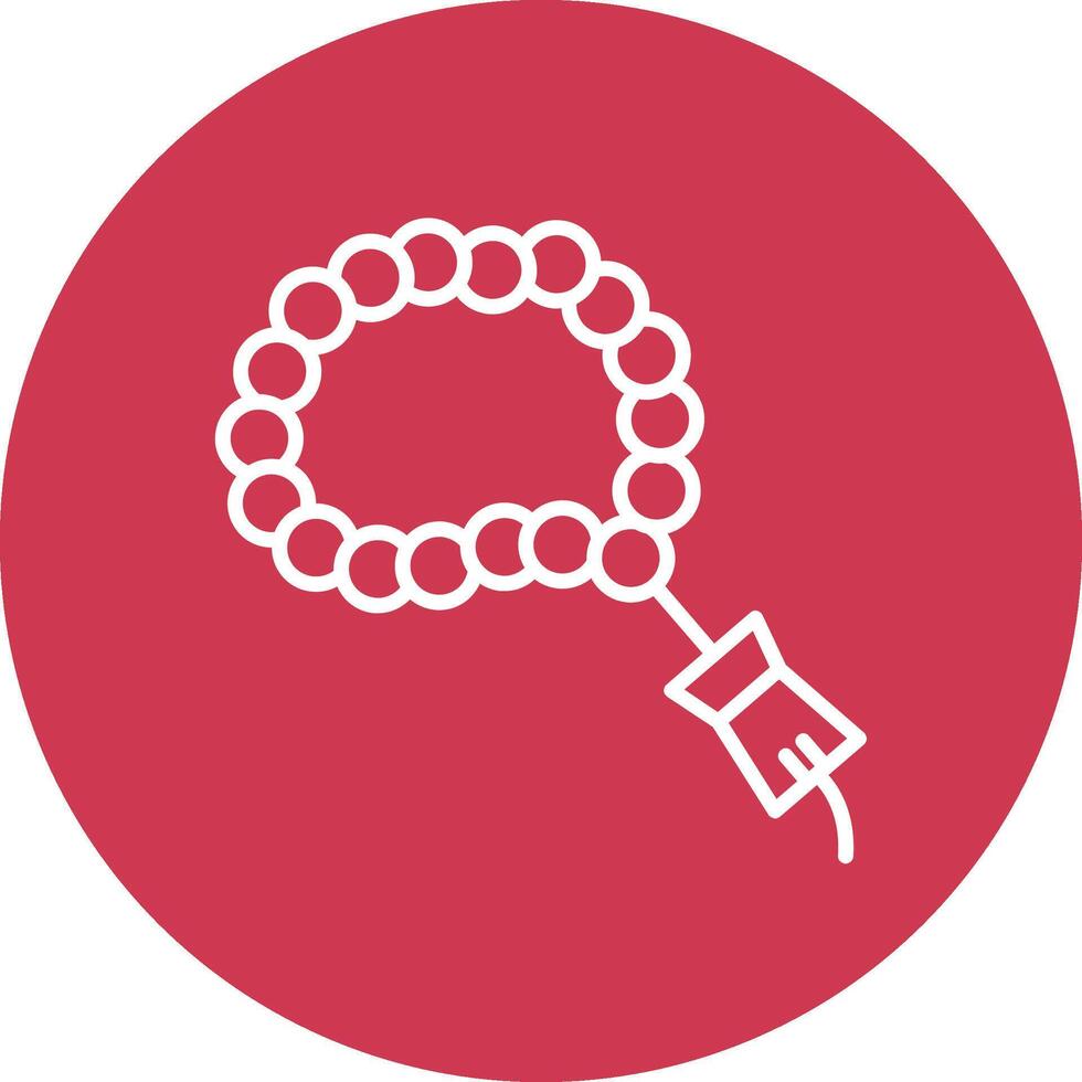 Tasbih Line Multi Circle Icon vector