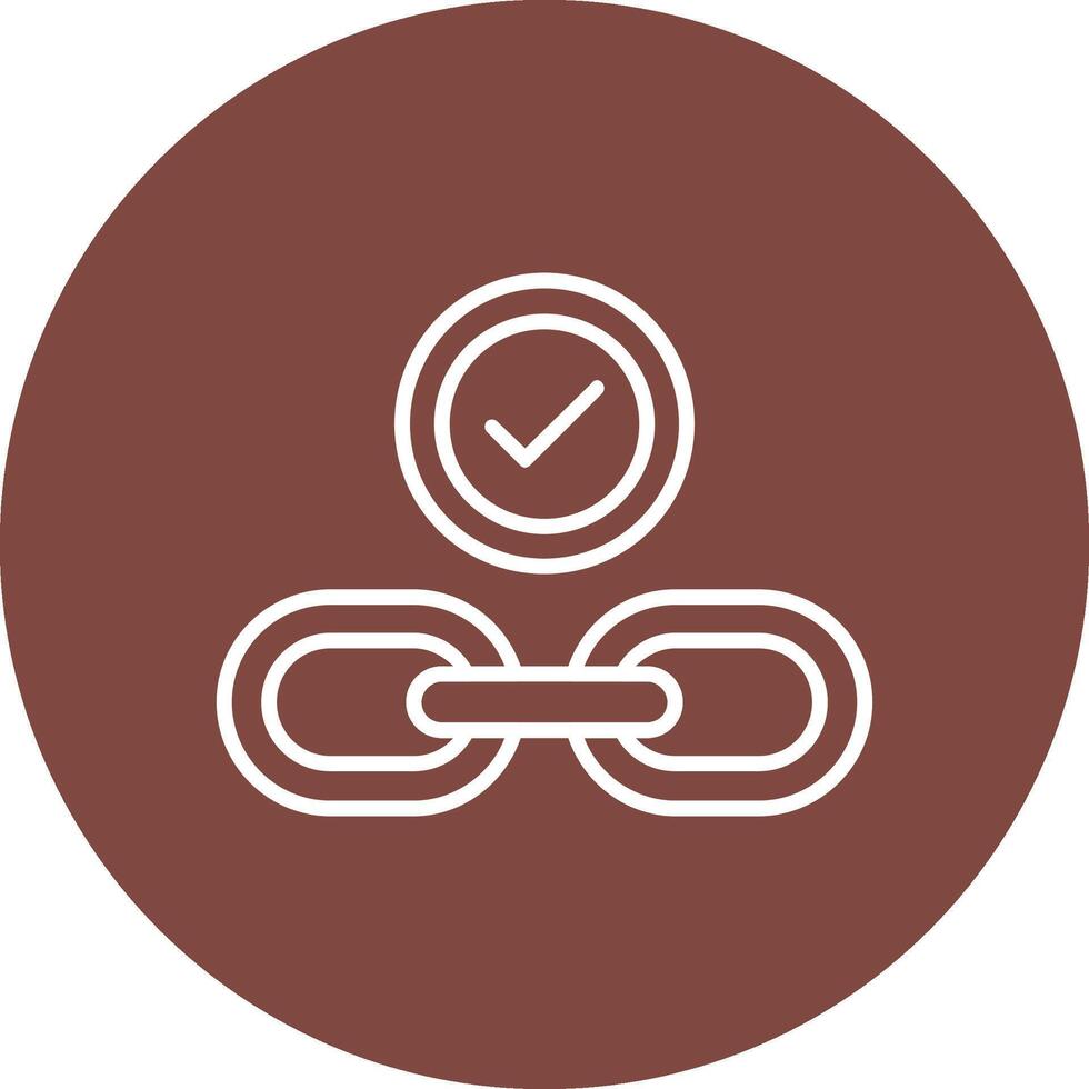 Hyperlink Line Multi Circle Icon vector