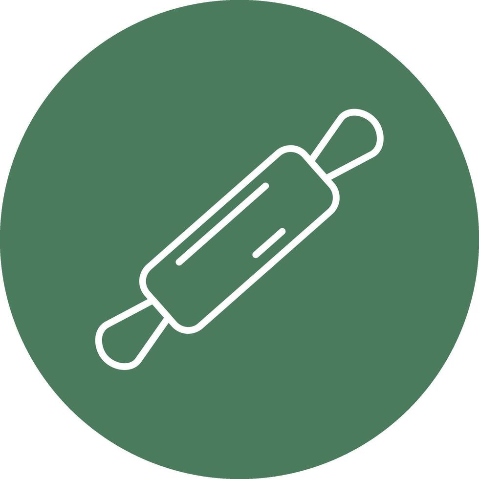 Rolling Pin Line Multi Circle Icon vector