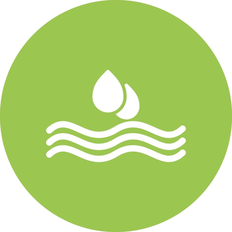 Water Drop Glyph Multi Circle Icon vector