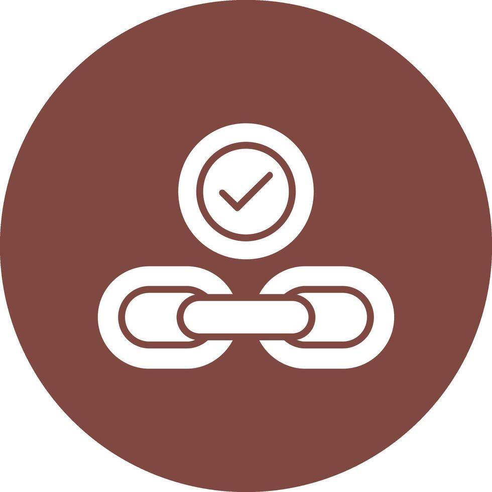 Hyperlink Glyph Multi Circle Icon vector