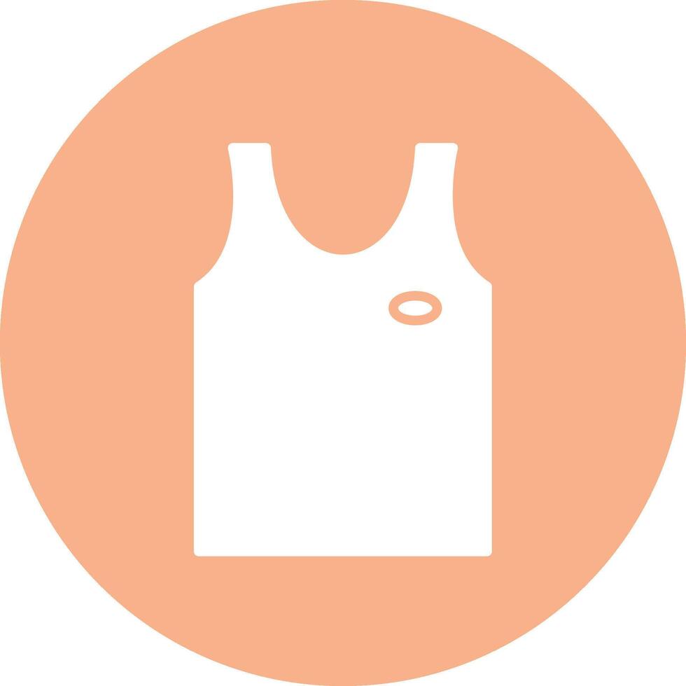 Tank Top Glyph Multi Circle Icon vector