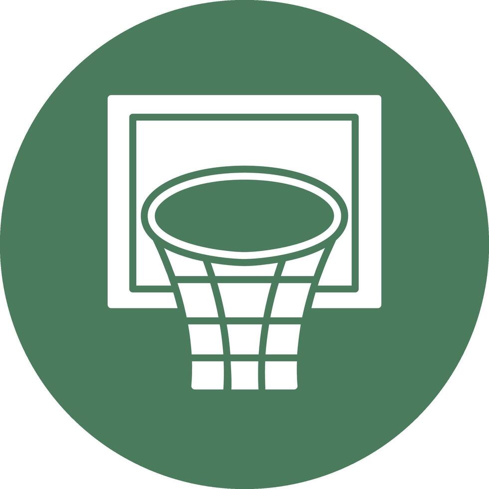 Basketball Hoop Glyph Multi Circle Icon vector