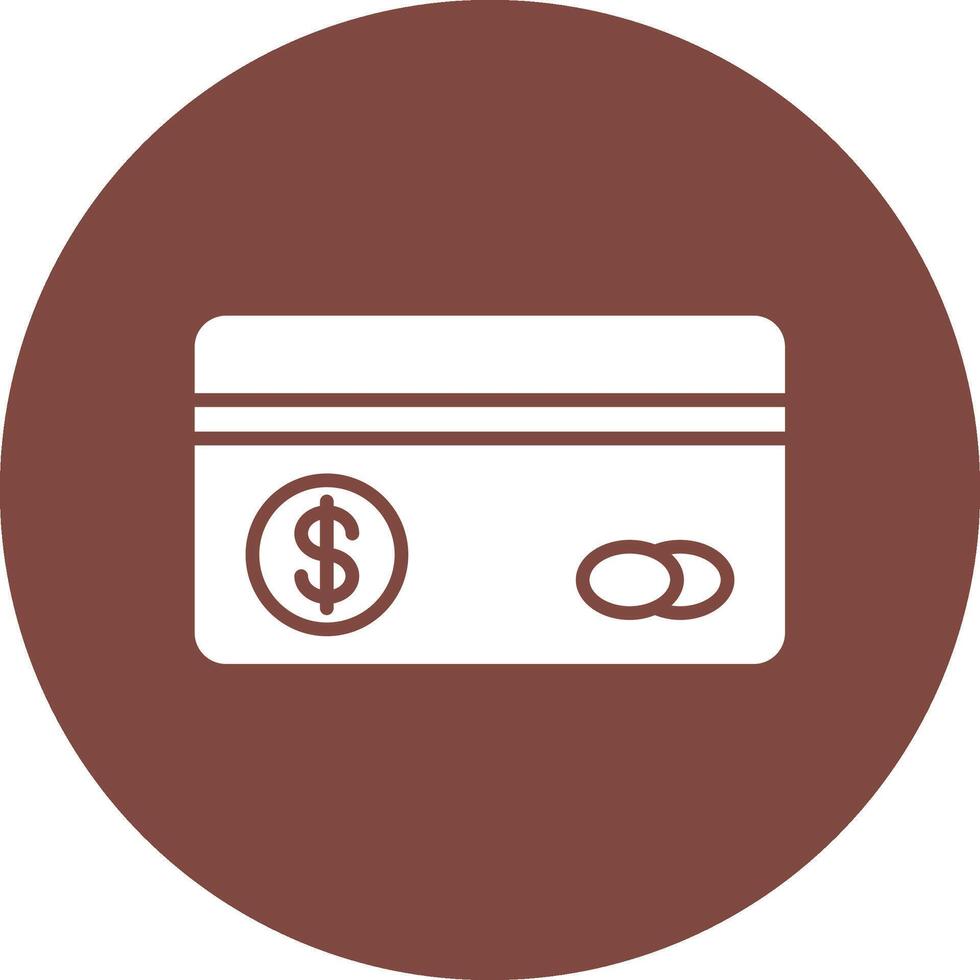 Credit Card Glyph Multi Circle Icon vector