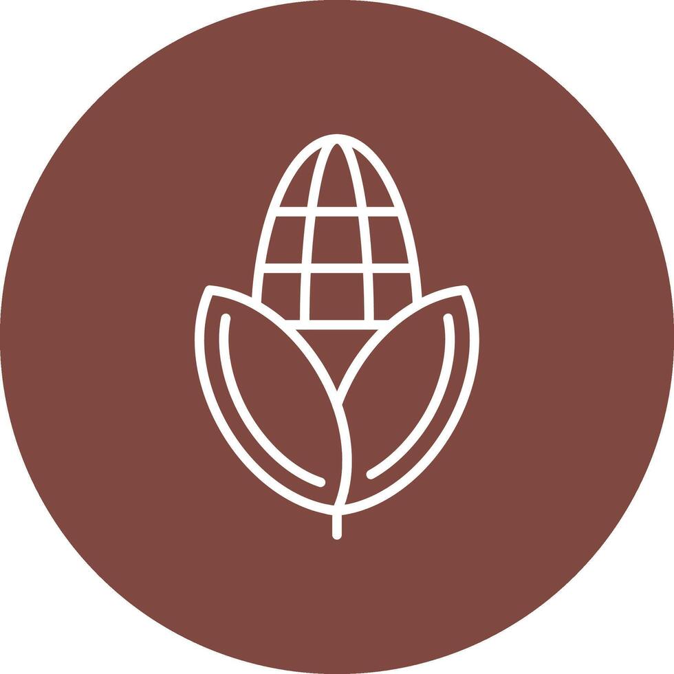 Corn Line Multi Circle Icon vector